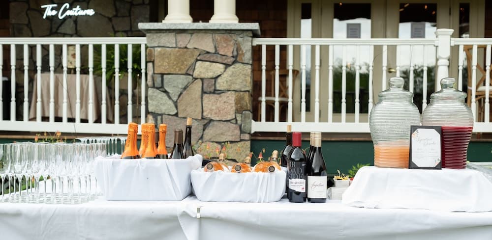 Outdoor wedding area