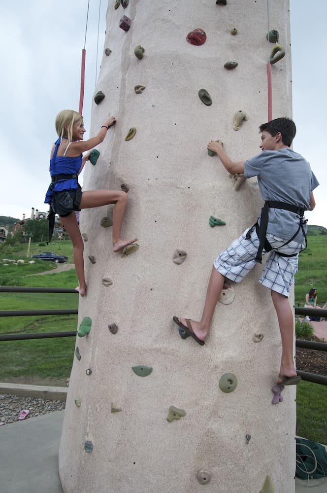 Outdoor rock climbing