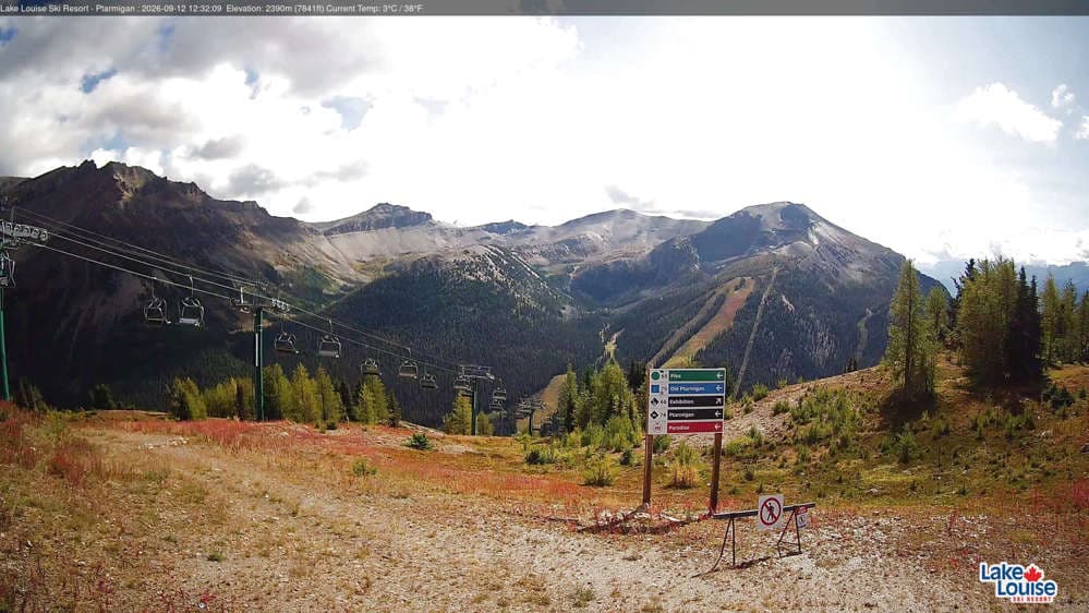 Lake Louise Mountain Top of Ptarmigan Cam