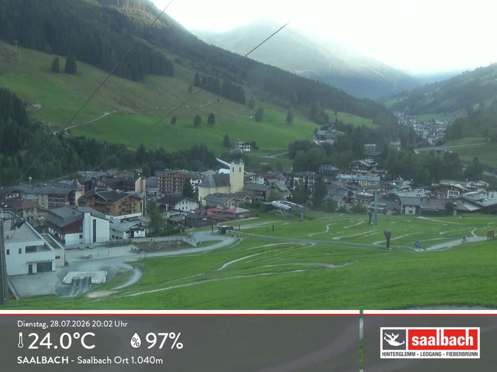 Saalbach - Webcam auf 1040m Höhe in Saalbach