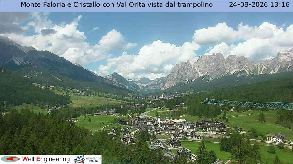 Cortina - Vista Monte Faloria e Cristallo dal trampolino