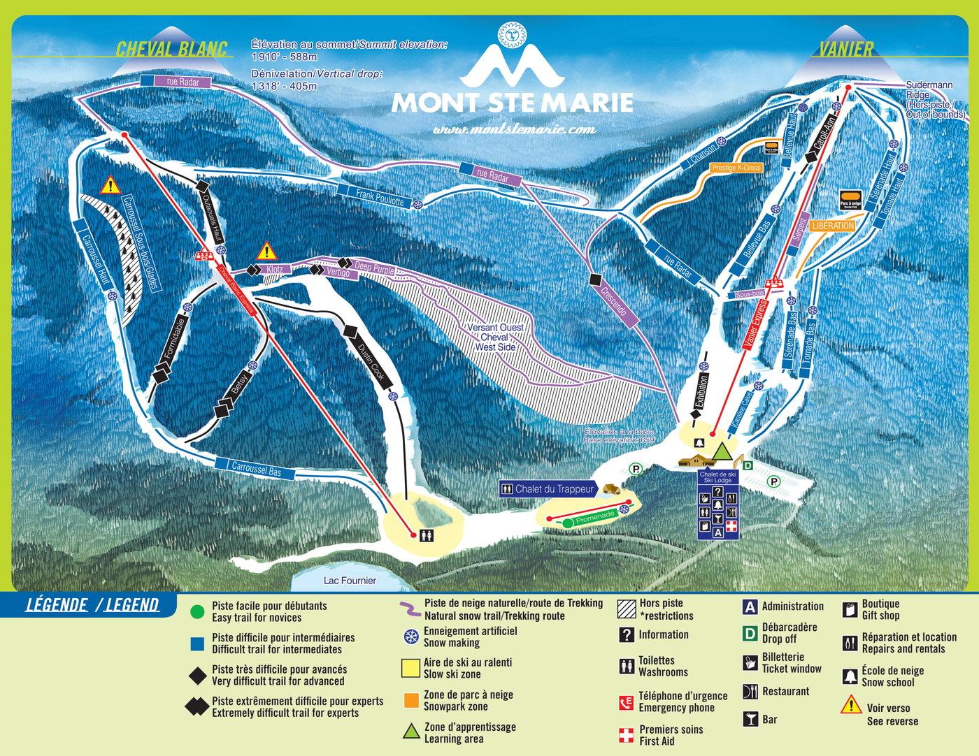 Mont Ste Marie Trail Map