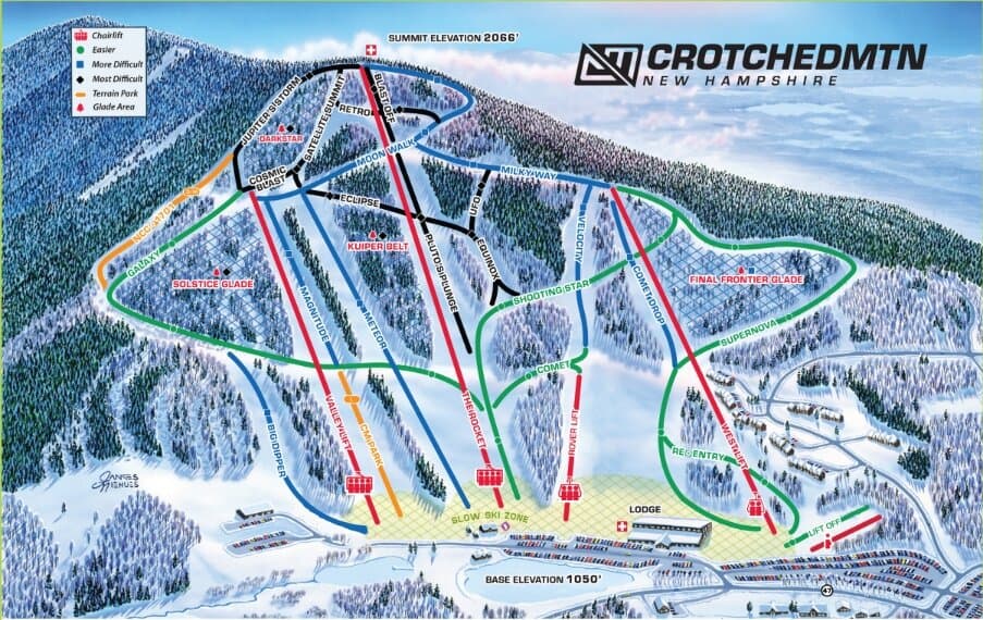 Crotched Mountain Trail Map